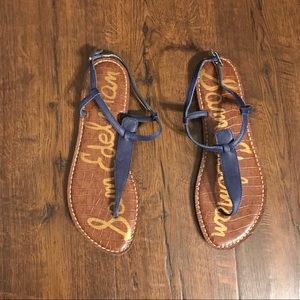 Sam Edelman Navy leather thong sandals